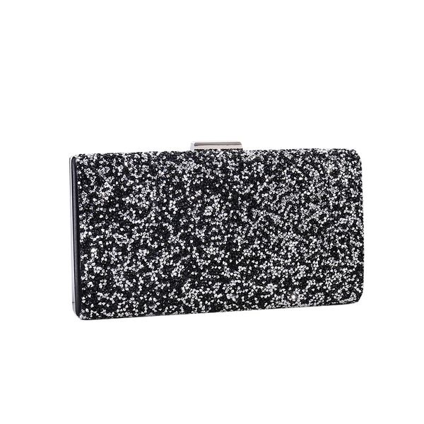 

chi belle paillette shining square shape evening handbag lady clutch daily life use wallet purse bride wedding glitter quality