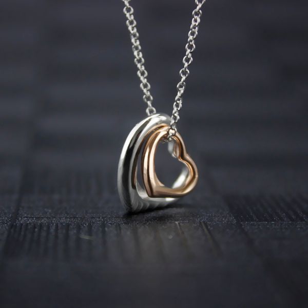 

925 silver heart pendant necklace women open heart necklace lover fine jewelry