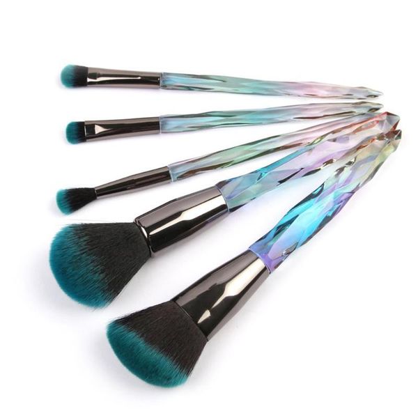 

5pcs/set 3d diamond design makeup brush set kits foundation powder eye shadow cosmetic make up brushes beauty tools