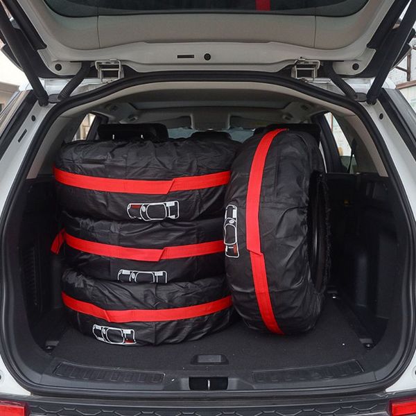 

4pcs spare tire cover case polyester winter summer car tires storage bag automobile tyre accessories vehicle wheel protector s/l