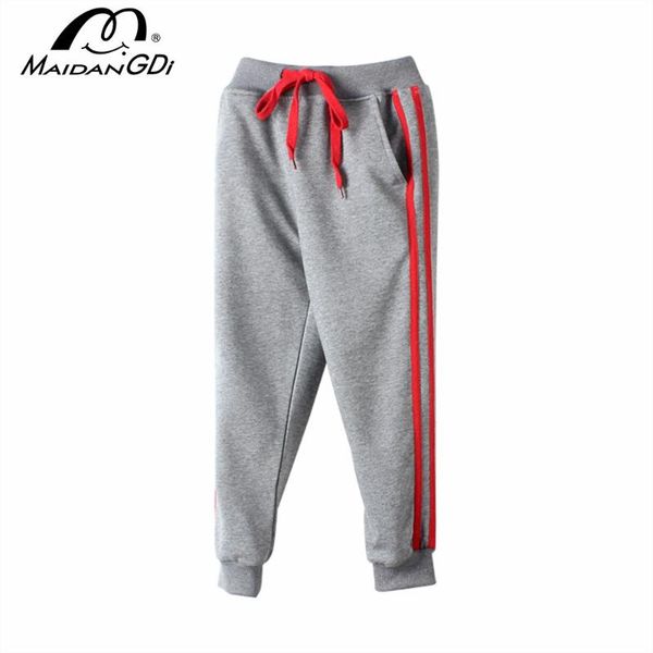 

maidangdi boy's 2020 spring and autumn fashion stripe kids' sports boys pants children cotton stripe warm trousers new, Blue