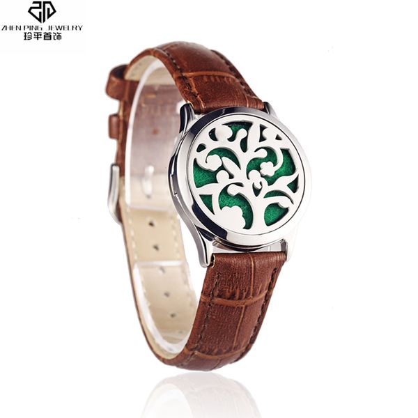 

essential oil diffuser leather wrap bracelet for men women crystal diffuser magnetic locket perfume bracelets, Golden;silver