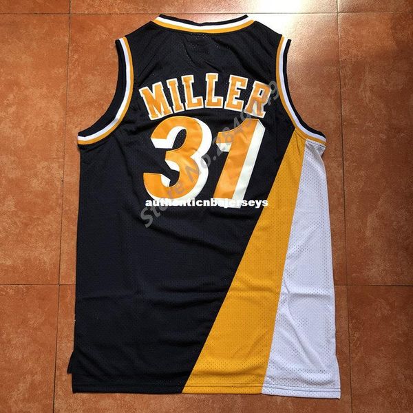 

new mens #reggie miller basketball jersey us size xs-6xl stitched vest jerseys ncaa, Black;blue