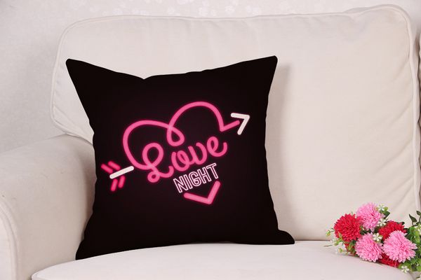 2019 Valentines Pillow Case 45 45cm Striped Plaid Letter Love