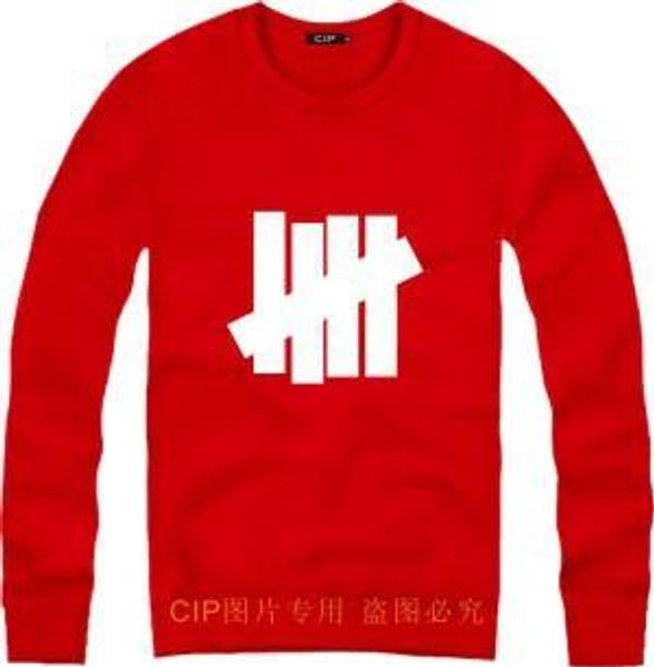 

c-0355 punk pullover men and women lovers tide brand chanyeol models sweater with undefeated four stripes thick sweater round neck, Black