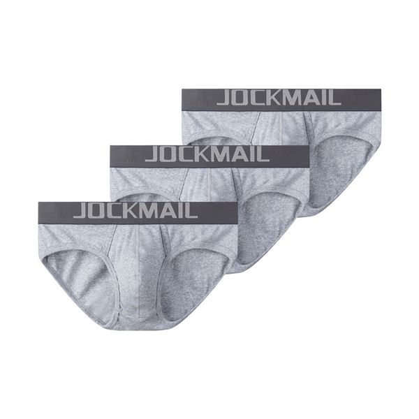 

jockmail 3pcs/lot men underwear breathable thread cotton mens briefs shorts cueca gay underwear calzoncillos hombre slip, Black;white