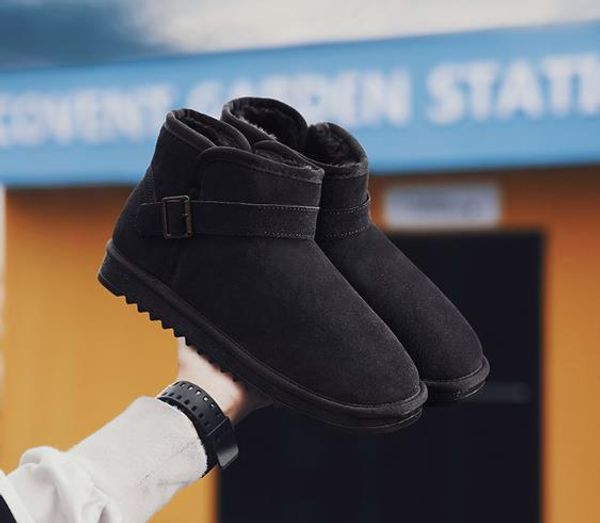 

2020 fashion men women classic snow boots long ankle short bow fur designer boots for winter black chestnut boot casual platform shoes 35-45