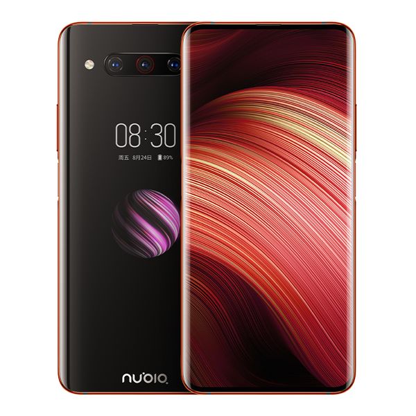 

original nubia z20 4g lte cell phone 8gb ram 128gb 512g rom snapdragon 855 plus octa core 6.42" dual screen 48mp fingerprint id mobile