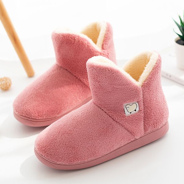 

winter warm faux fur women boots mid-calf boots indoor shoes women men couples lovers soft plush puppy home botas mujer, Black