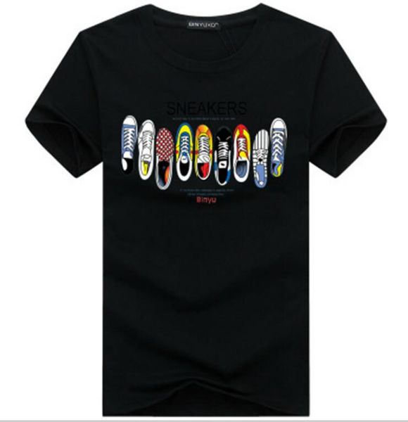 

дешевые летний дизайнерские tshirt мужские футболки лучшие качества новая мода tide обувь печатные мужчины tshirt футболках tops мужчины тен, White;black