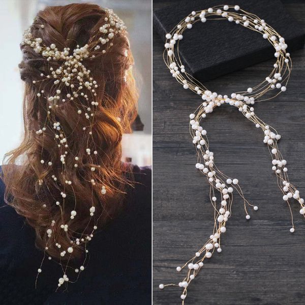 

women pearl headband wedding hair accessories gold and pearl headband ornaments head band bridal accessories tiara silver, Golden;white