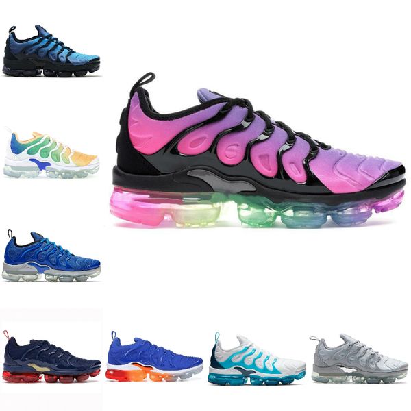 

bleached aqua tn plus running shoes for men women triple black white lemon lime overbranding dark grey white air outdoor tns sneakers