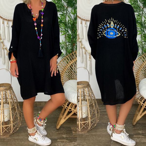 

beach dress tunic pareo swimwear may female dresses capes on swimsuit cape for the fall 2019 new pass long sleeve neck leisure, Blue;gray