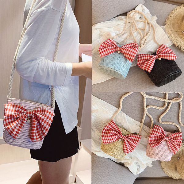 

women summer straw shoulder bags rattan bag handwoven beach crossbody handbag