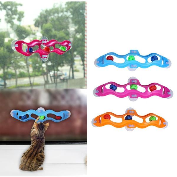 

funny pet cat toy cats kitten window suction cup track ball interactive toy