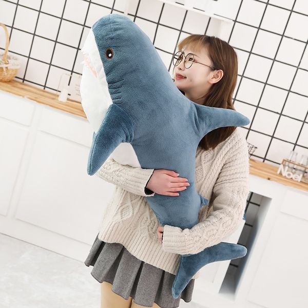 

big size plush shark toys soft stuffed animal russia shark plush toys kid pillow cushion doll simulation doll kids birthday gift