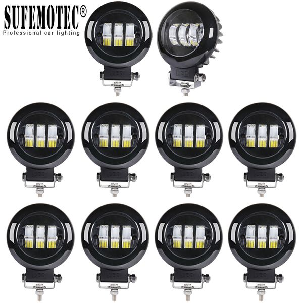 

wholesale 10pcs 5 inch round led work light 12v for car 4wd atv suv utv trucks 4x4 offroad motorcycle auto working driving lights