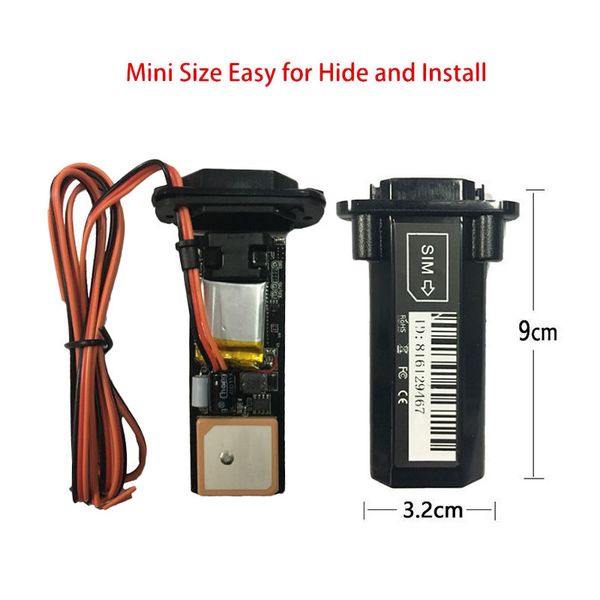 

1x car gps tracker locator for car electric motorcycle anti-theft tracking device support computer mobilephone real-time query