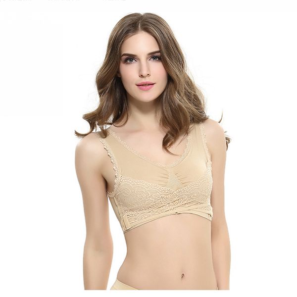 

women underwear tanks lingerie lace camisoles sports bra breathable push up comfortable cross side front buckle, Black;white