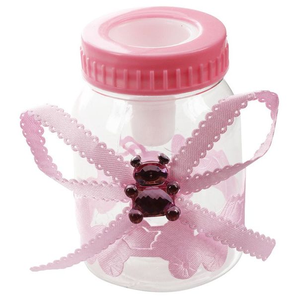 

50pcs/lot baby bottle candy box party supplies baby feeding bottle wedding favors and gifts box shower baptism decorat