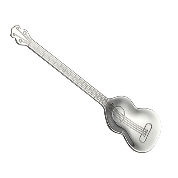 

stainless steel guitar design coffee drink mixing spoon tableware teaspoon