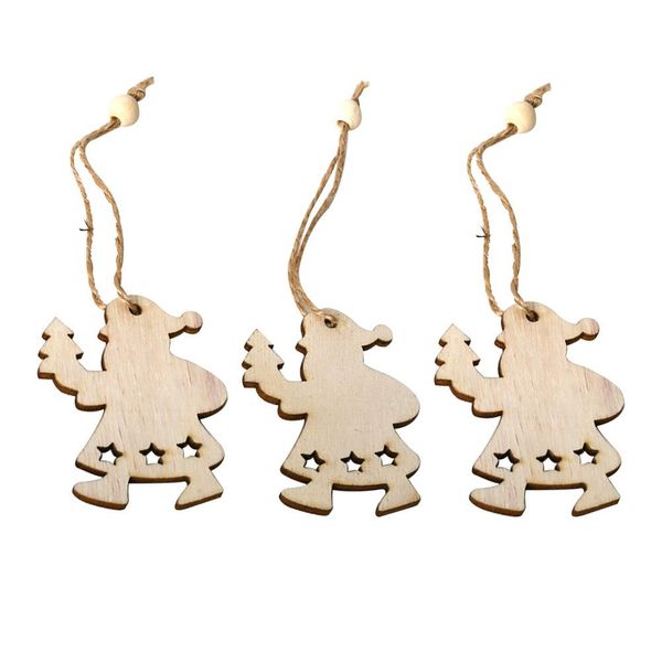 

noroomaknet wooden nordic vintage diy santa claus christmas tree decoration pendant christmas decor ornaments gift wholesale