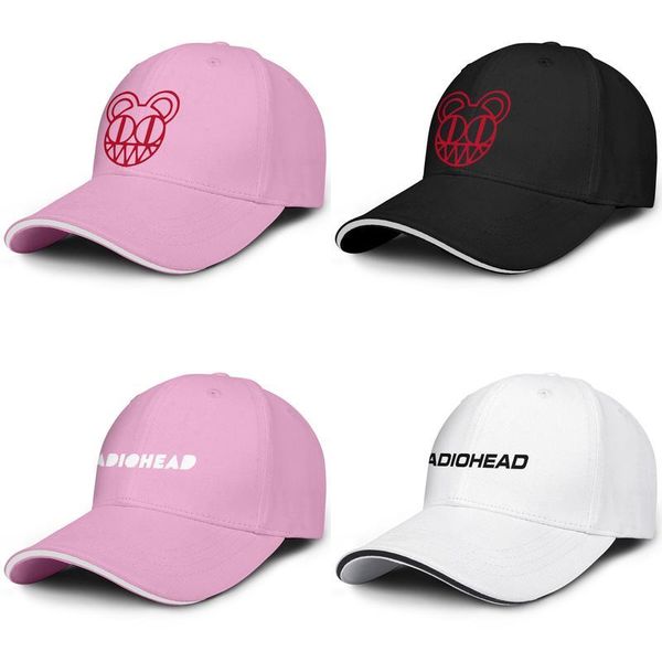 

радиохед логотип бейсбол регулируемый шляпа крышка ретро сэндвич дизайн лучший белый красный желтый альбомы песни цвета радуги, Blue;gray