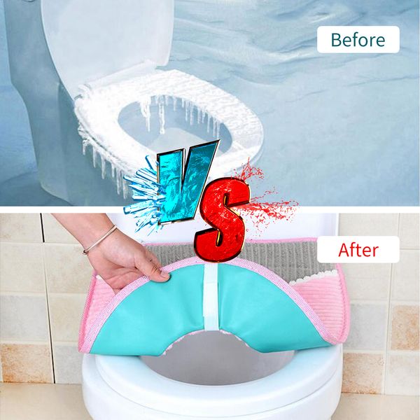 

6 color bathroom toilet seat cover closestool washable soft warmer mat pad cushion toilet seat cover bathroom accessories