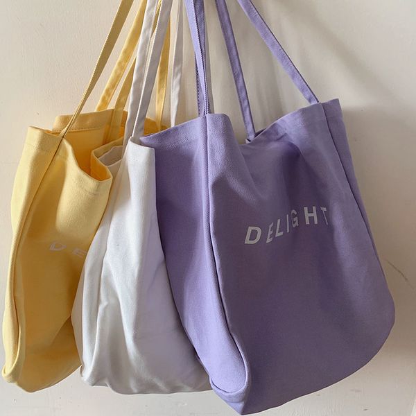 

casual tote canvas handbags organizer women shoulder bag for women large-capacity printed shopping bag girls real pictures p009