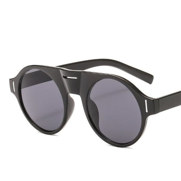 

korean fashion women & men personality sunglasses round frame sun glasses goggles anti-uv spectacles eyeglasses sun glasses a, White;black