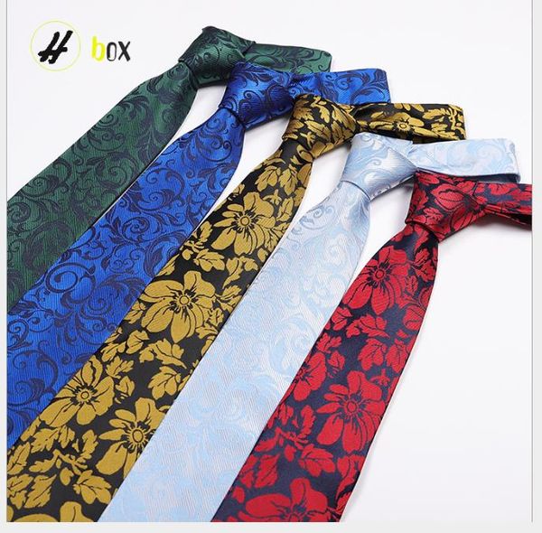 

polyester silk jacquard flower pattern tie business professional wear tie, Blue;purple