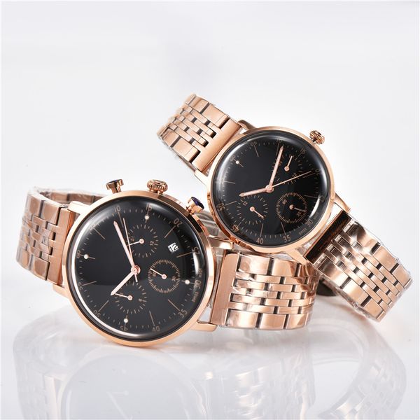 

men's watch casual fashion quartz rd watch royal oak all functions can be operated stainless steel stainless steel folding belt free, Slivery;brown