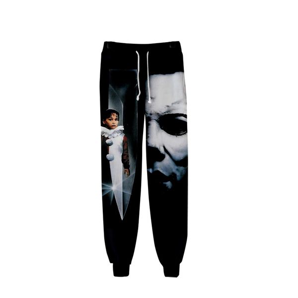 

halloween 3d printed jogger pants men/women streetwear long pants 2019 hit hop casual streetwear sweatpants, Black
