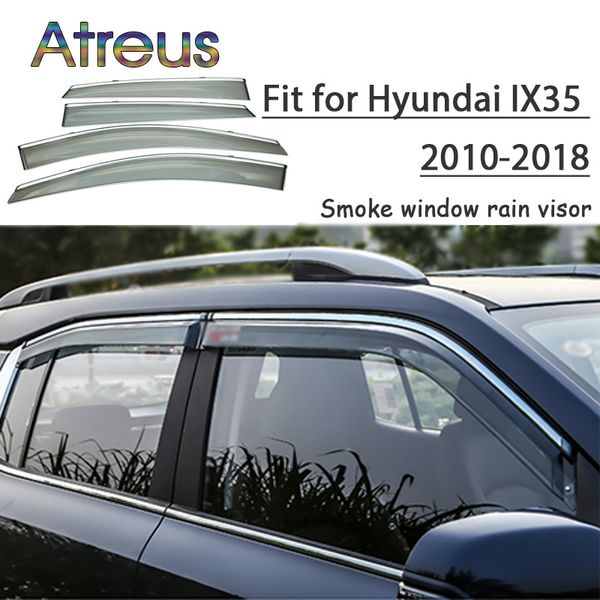 

atreus 1set abs for2018 2017 2016 2015 2014-2010 hyundai ix35 accessories car vent sun deflectors guard smoke window rain visor