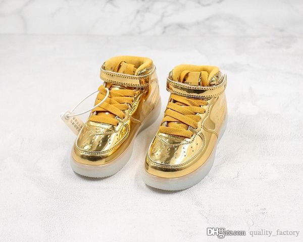 

new kids shoes force boys girls cool baby shoe vibrating lights shoes children's sports shoes classic designer sneakers size 22-37, White;red