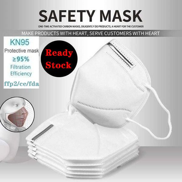 

ready stock kn95 face mask anti-virus masks 5 layers protective masks ffp2 pm2.5 ce fad filter mask reusable