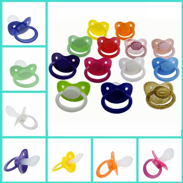 

dhl 100pcs classic custom big size silicone pacifier pacifier for baby playing with big mouth
