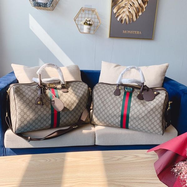 

New fa hion men women travel bag duffle bag de igner luggage handbag large capacity port bag, Black