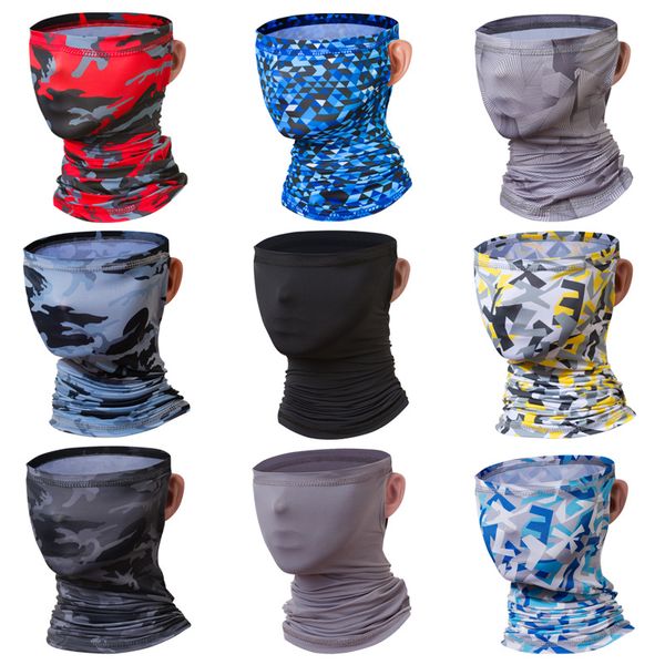 Neck Gaiter face Scarf Máscara de poeira Ciclismo Headwear Anti-sudoríparas respirável Ciclismo Caps executando Máscara de bicicleta Bandana Sports lenço Face For Men