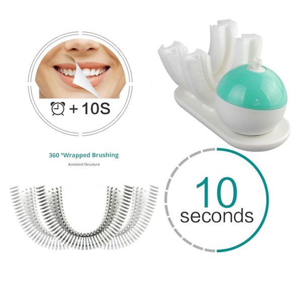 

v white usb automatic electric toothbrush 360 degrees ultrasonic vibration electric toothbrush teeth whitening beauty instrument