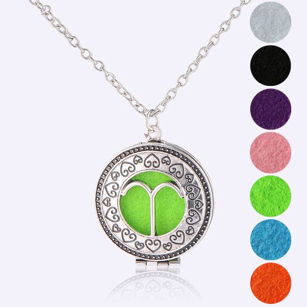 

popular aries aromatherapy emission phase box necklace accessories, Silver