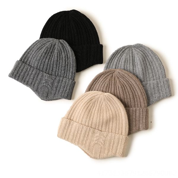 

uz8b0 and women's striped keep design non-dyed cashmere ear cap and women's striped keep warm knitted design non-dyed cashmere war, Blue;gray