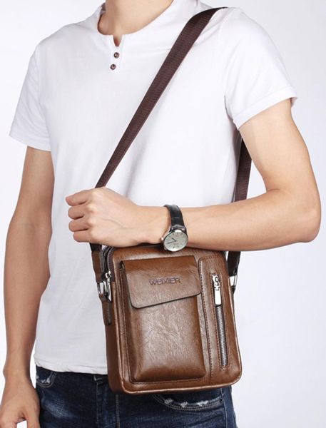 

vintage messenger bag men shoulder bags leather pu shoulder bags for men retro zipper man handbags 2019