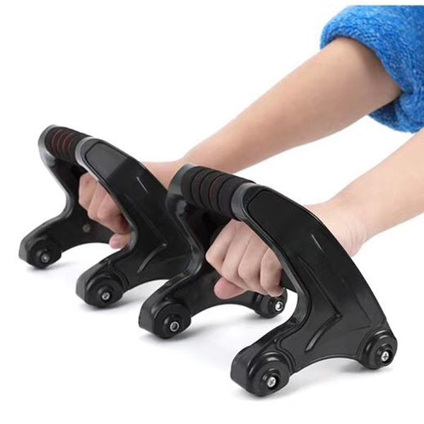 

3-в-1 брюшное колесо push-up support bracket grip многофункциональный четырехколесный ab для домашнего фитнес-тренера fitness equi