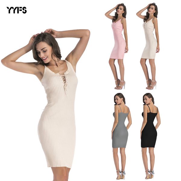 

chest 2019 frenulum vest camisole knitting package hip dress woollen yarn skirt medium length paragraph female, Red;white