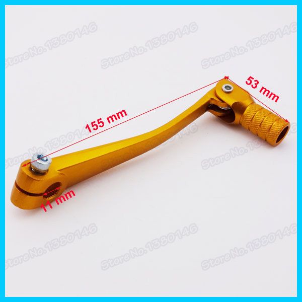 

golden aluminum folding gear shifter shift lever for 50cc 110cc 125cc 140cc pit dirt bike atv quad motorcycle