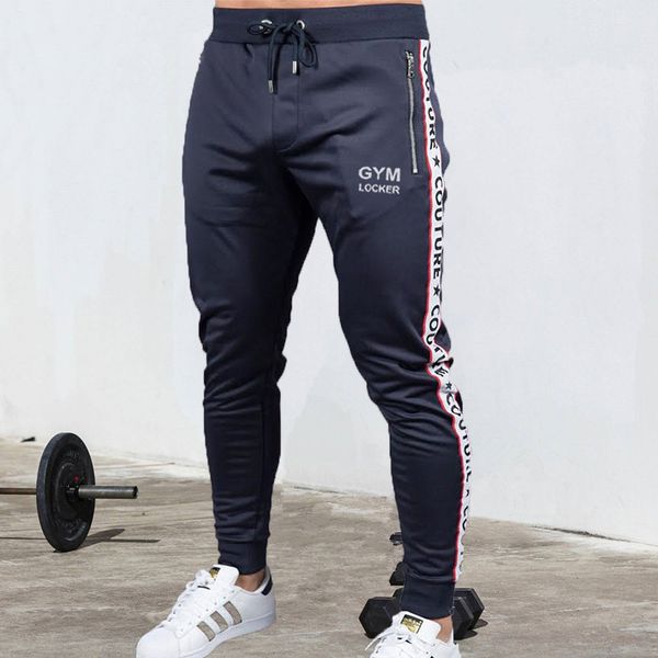 

high waist pants men sport gym running pants brand fitness clothing male joggers men sweatpants slimming mens sport, Black;blue