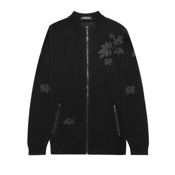 

men's sweaters cardigan sweater men casual coat knitted jacket thickened jacquard mandarin collar computer plus size s-3xl 4xl, White;black