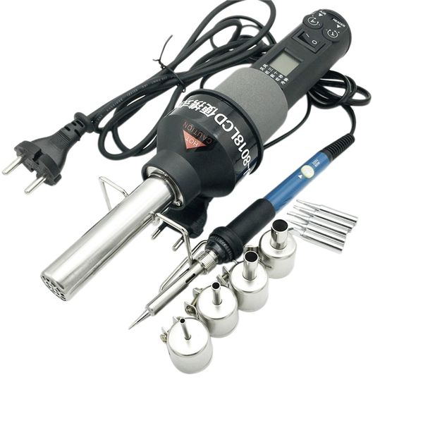 

eu plug,220v 450w 450 degree lcd adjustable electronic heat air 8018lcd desoldering soldering station+electric soldering i
