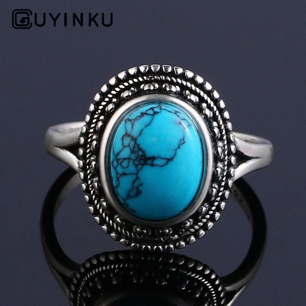 

100% 925 sterling silver rings natural turquoise gemstone rings for women wedding bands anniversary gift fine jewelry, Golden;silver
